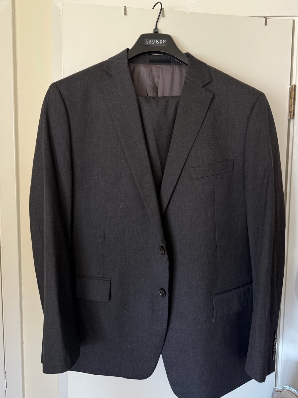 Ralph Lauren Men's Dark Gray Two-Button Suit & Pant Set